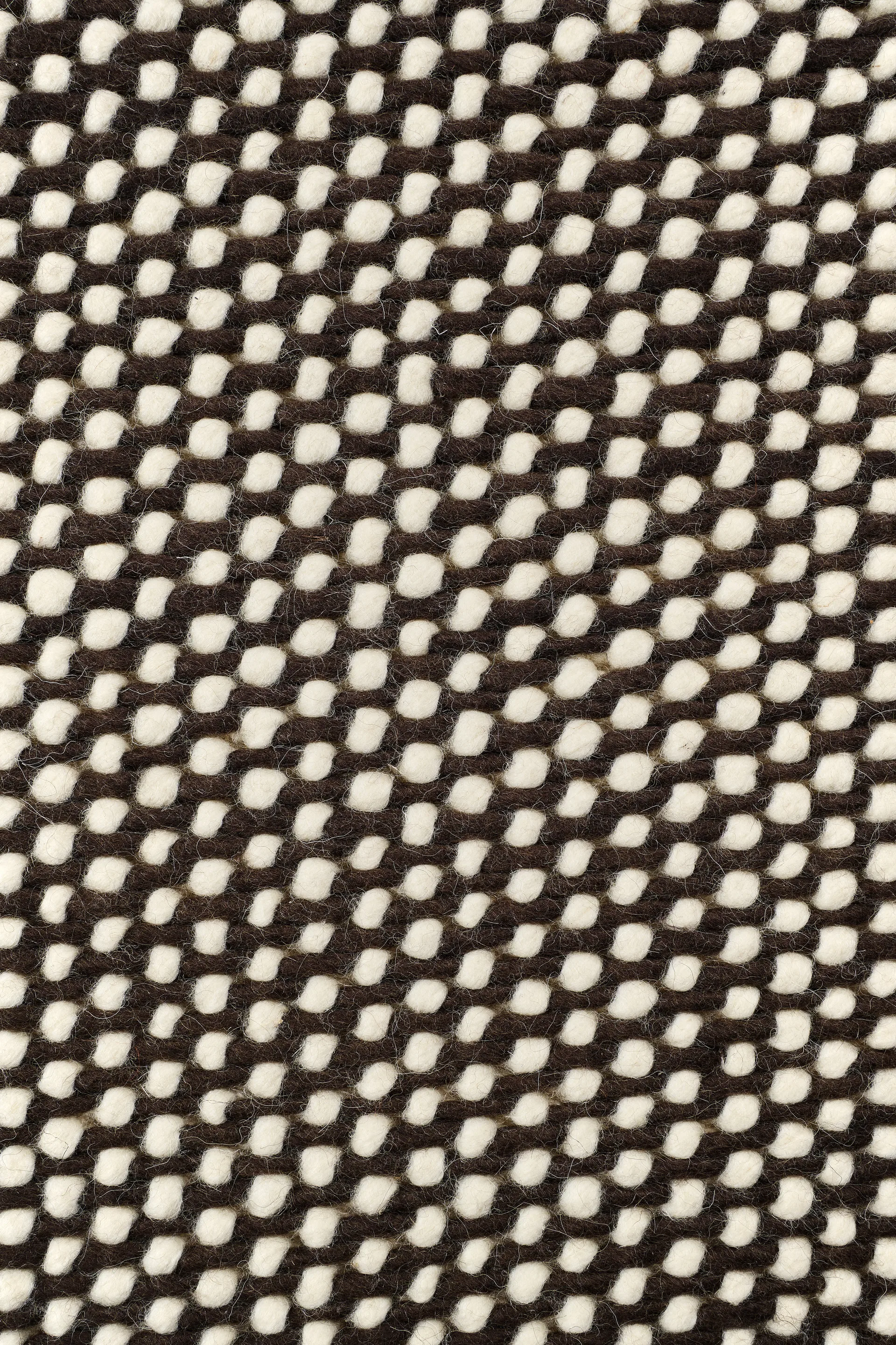 Hill μάλλινο χαλί λευκό/καφέ, 170x240 cm Scandi Living