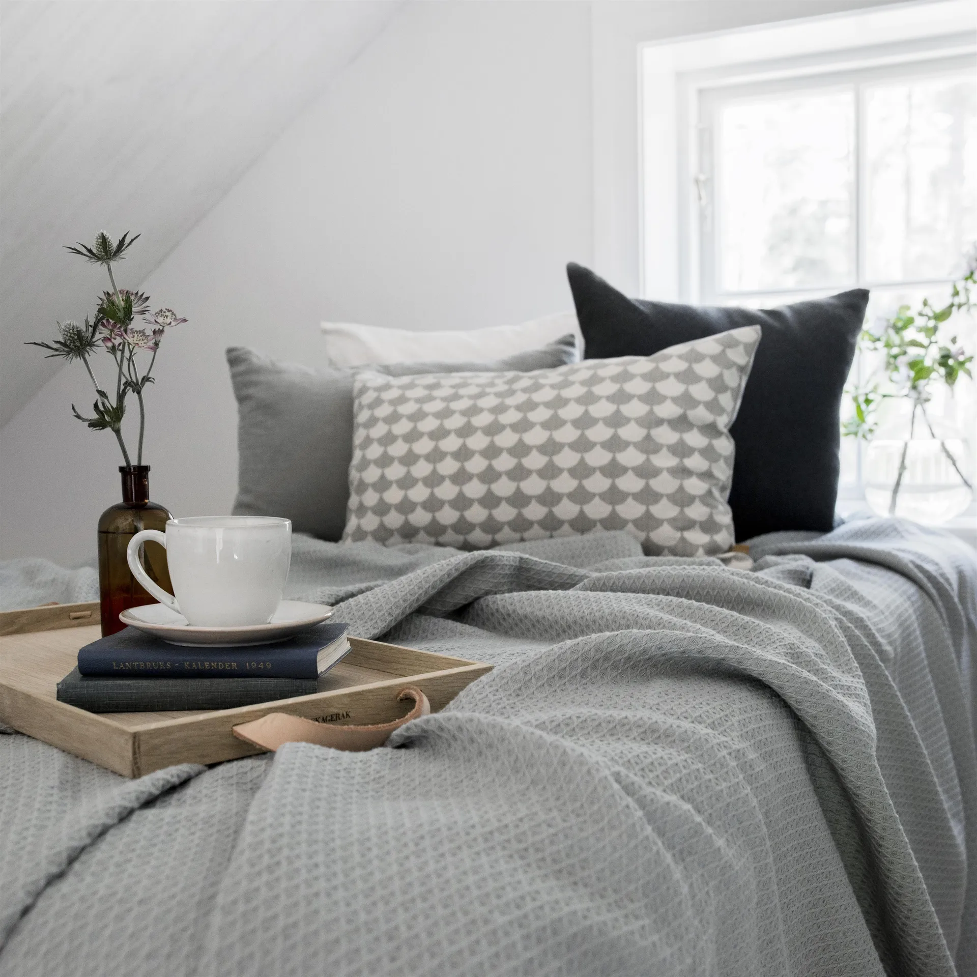Kimono κλινοσκέπασμα 260x260 cm, τσιμέντο (γκρι) Scandi Living