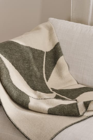 Leaf μάλλινη κουβέρτα 130x180 εκ. - Khaki πράσινο - Scandi Living