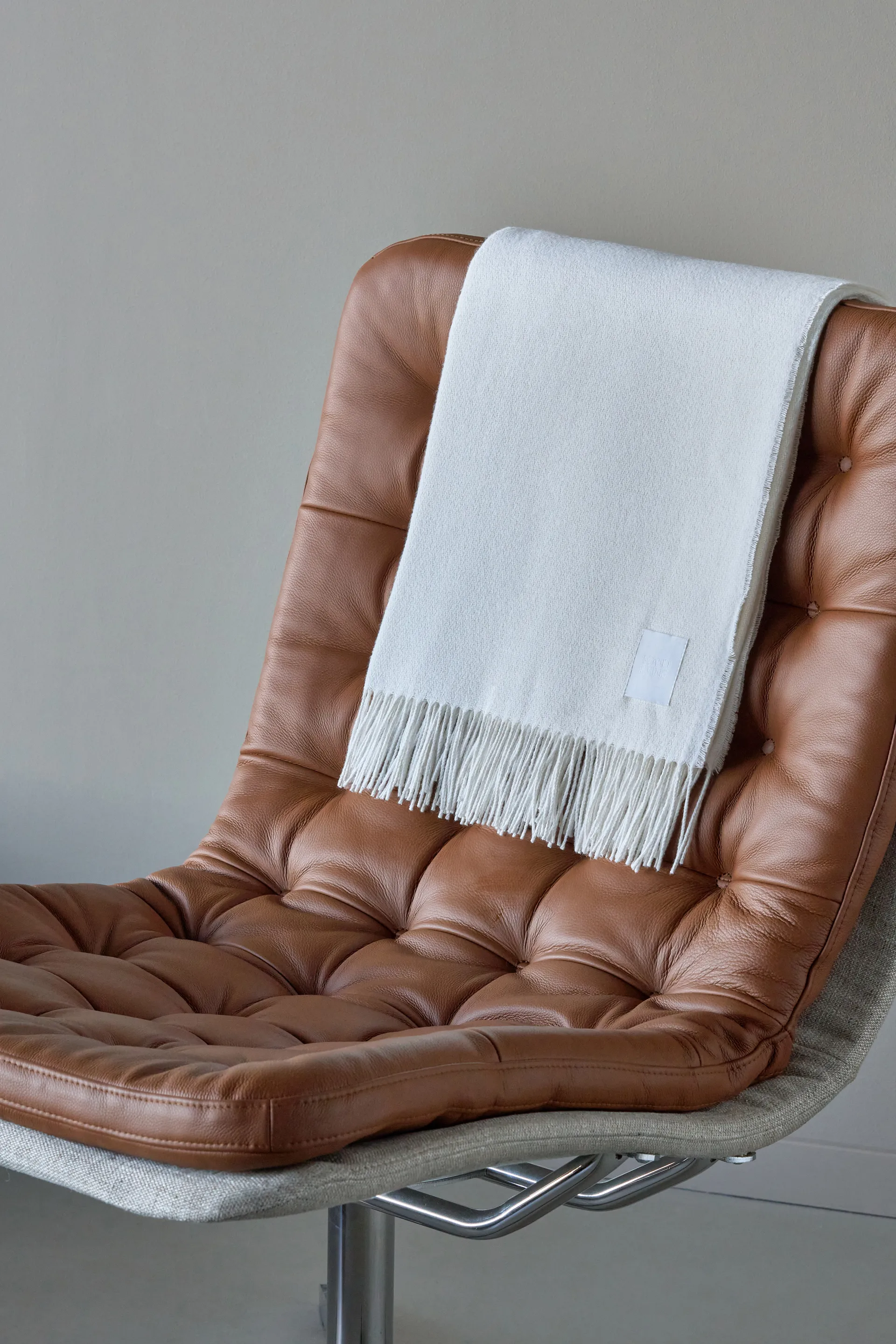 Loom βαμβακερή πλεκτή κουβέρτα 125x170 εκ., Birch Scandi Living