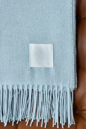 Loom βαμβακερή πλεκτή κουβέρτα 125x170 εκ. - Sky blue - Scandi Living