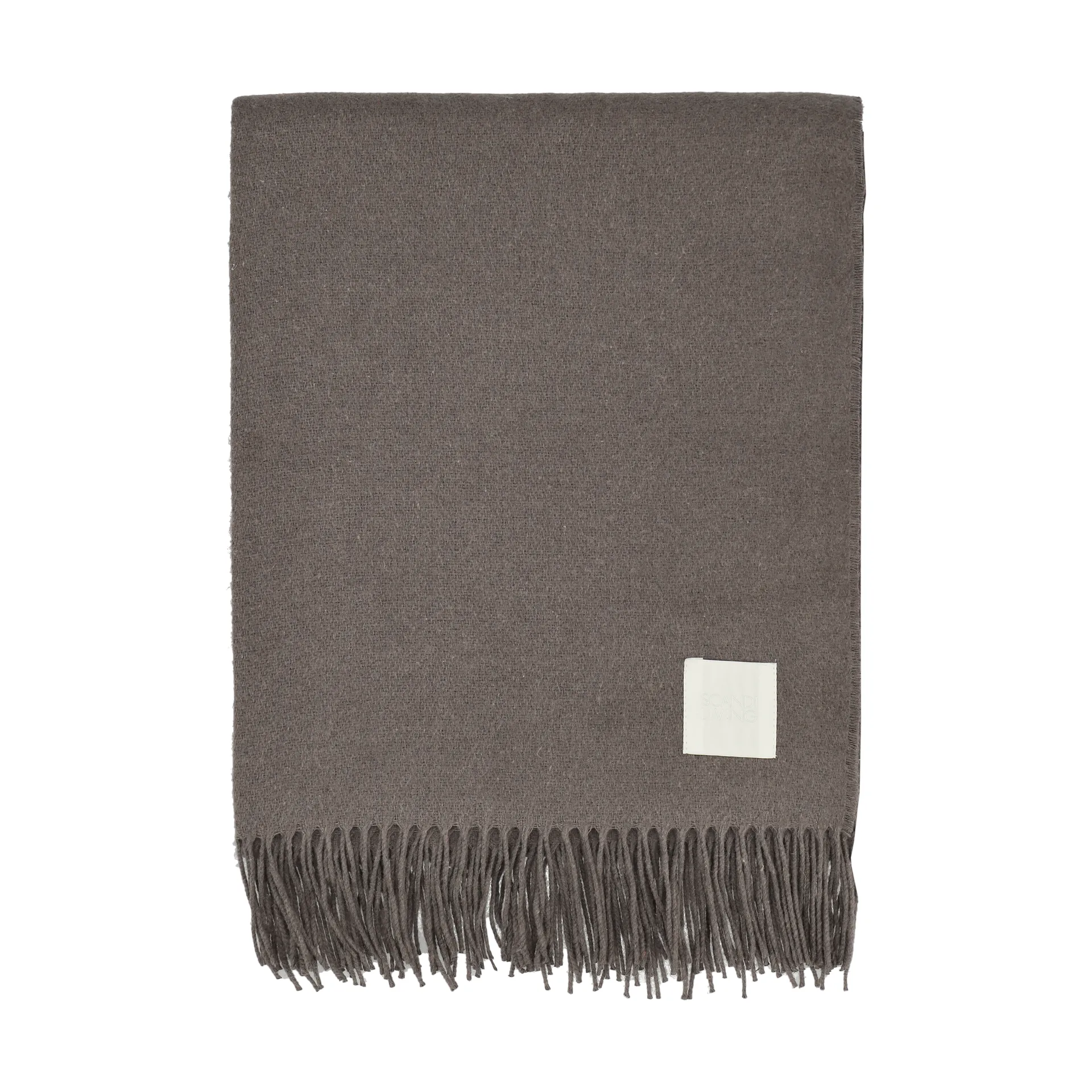 Loom βαμβακερή πλεκτή κουβέρτα 125x170 εκ., Taupe Scandi Living