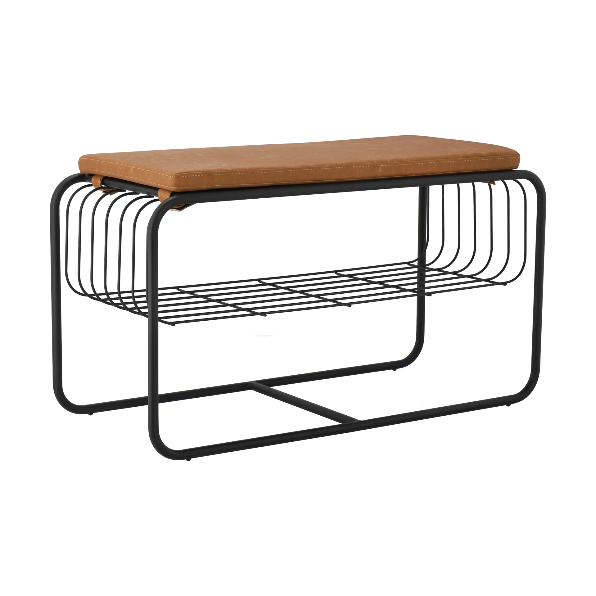 Πάγκος/ράφι παπουτσιών Nod 80x36x42 cm, Black Scandi Living