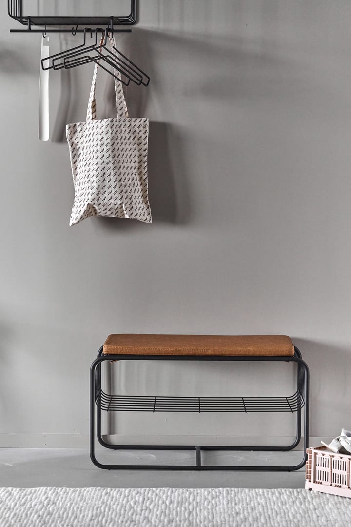 Πάγκος/ράφι παπουτσιών Nod 80x36x42 cm, Black Scandi Living