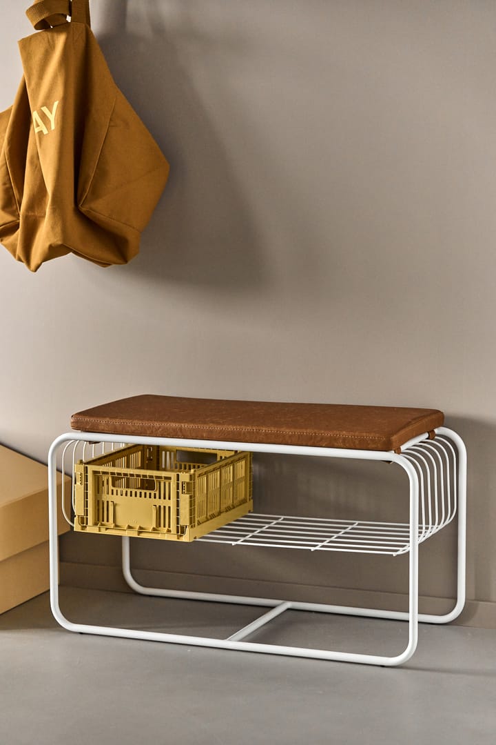 Πάγκος/ράφι παπουτσιών Nod 80x36x42 cm, White Scandi Living