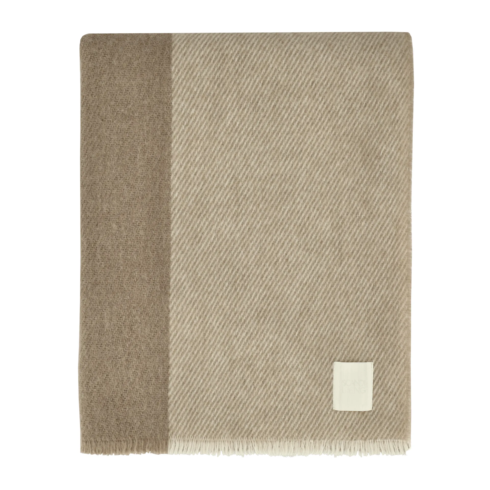Row ριγέ μάλλινο ριχτάρι, Beige, 120x185 εκ. Scandi Living