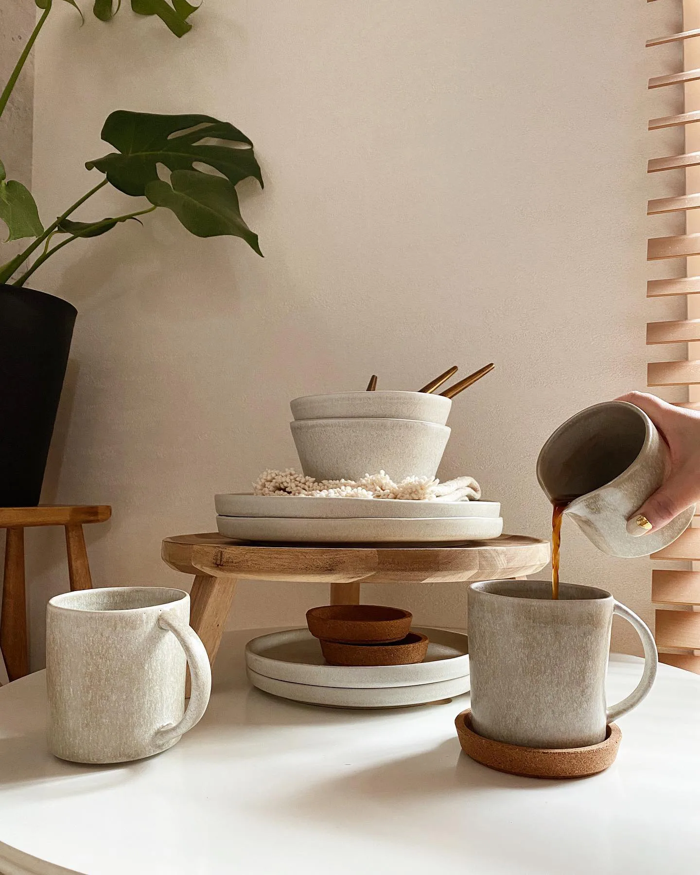 Sandsbro πιάτο για ζυμαρικά aνοιχτό γκρι, Ø23 cm, 4-τεμ,  Scandi Living