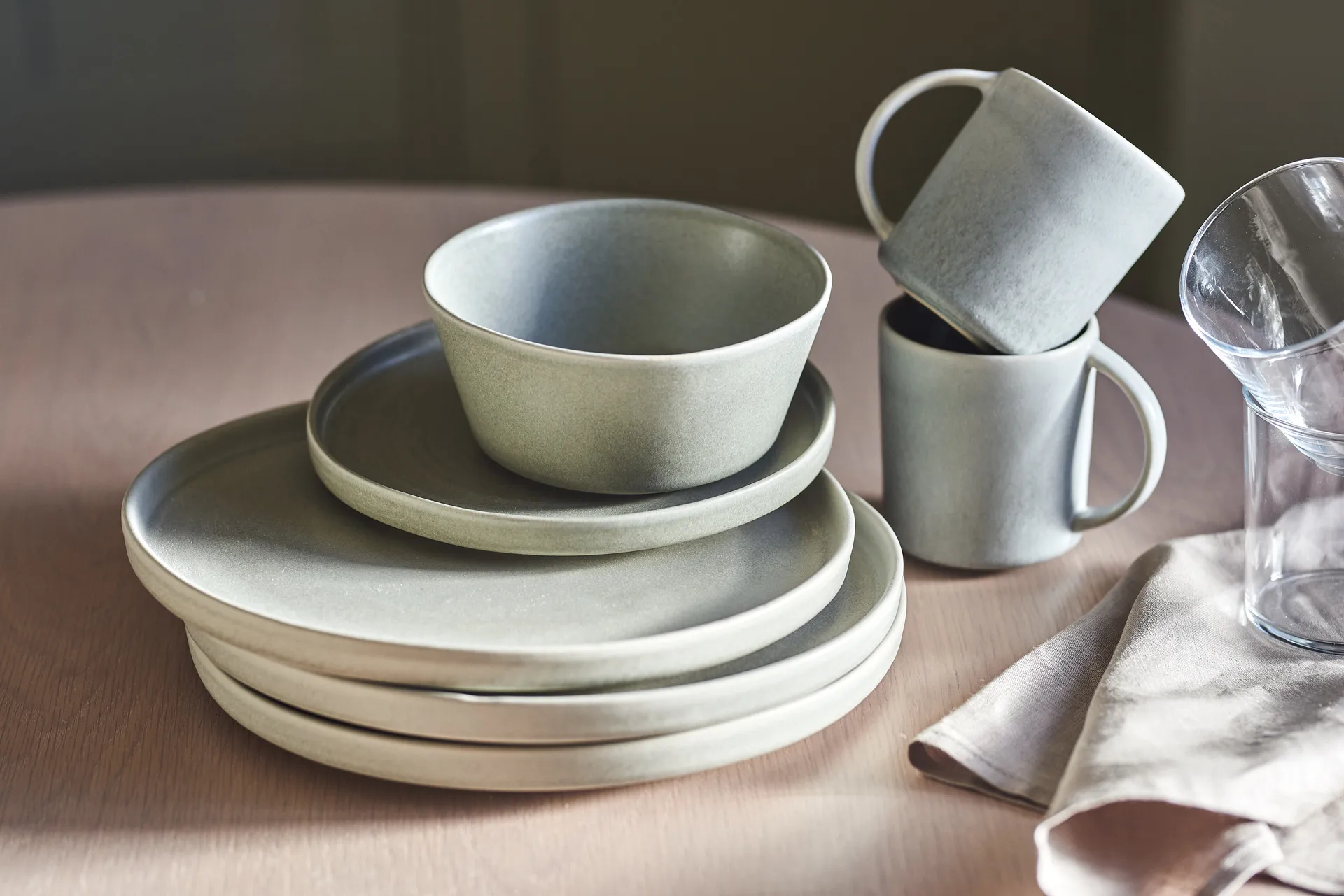 Sandsbro πιάτο aνοιχτό γκρι, Ø26 cm, 4-τεμ Scandi Living