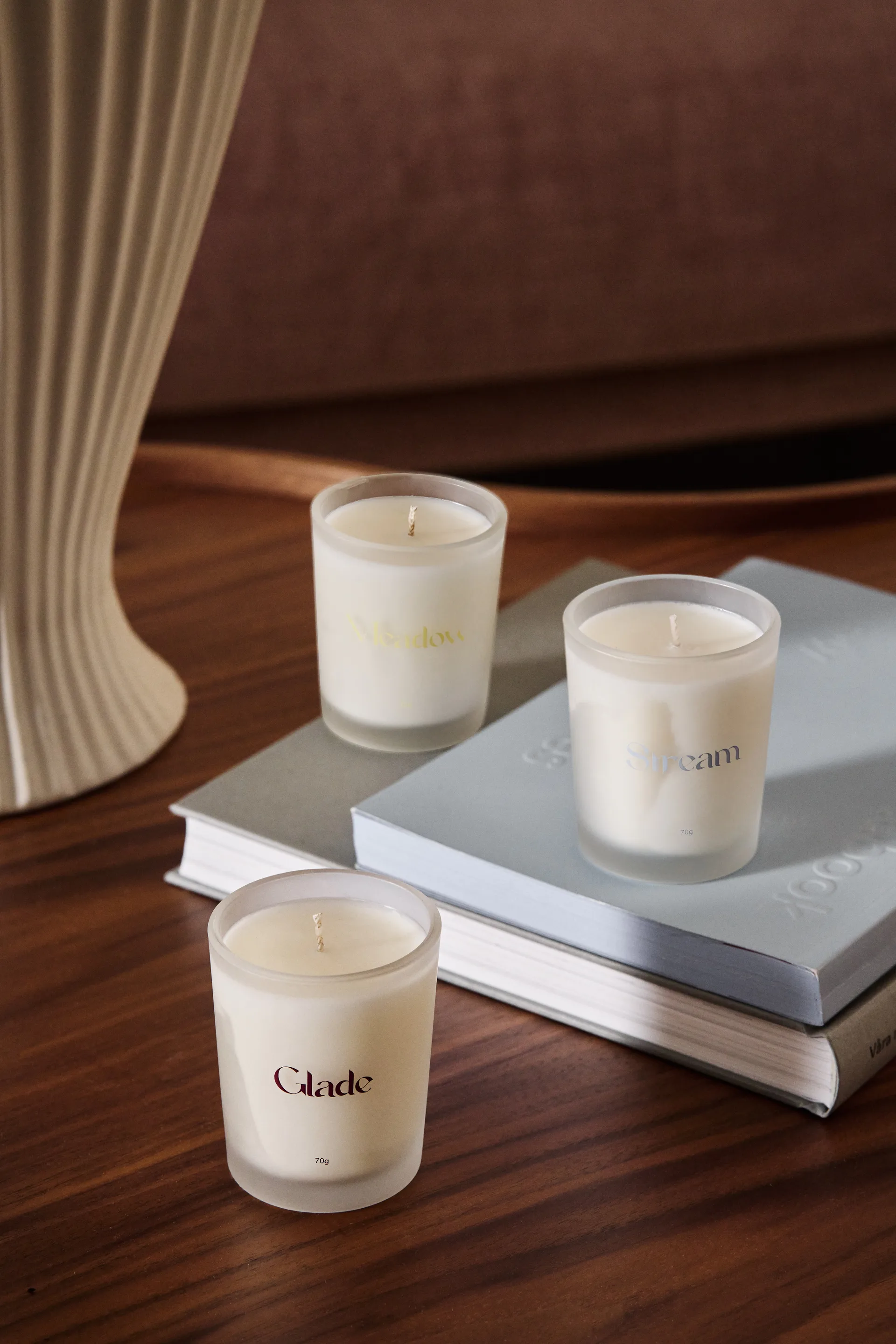 περιτύλιγμα δώρου scented candle 70g πακέτο των 3, Stream/Glade/Meadow Scandi Living