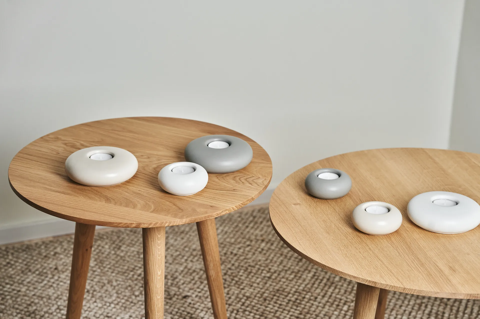 Stone φανάρι Ø13 cm., Λευκό Scandi Living