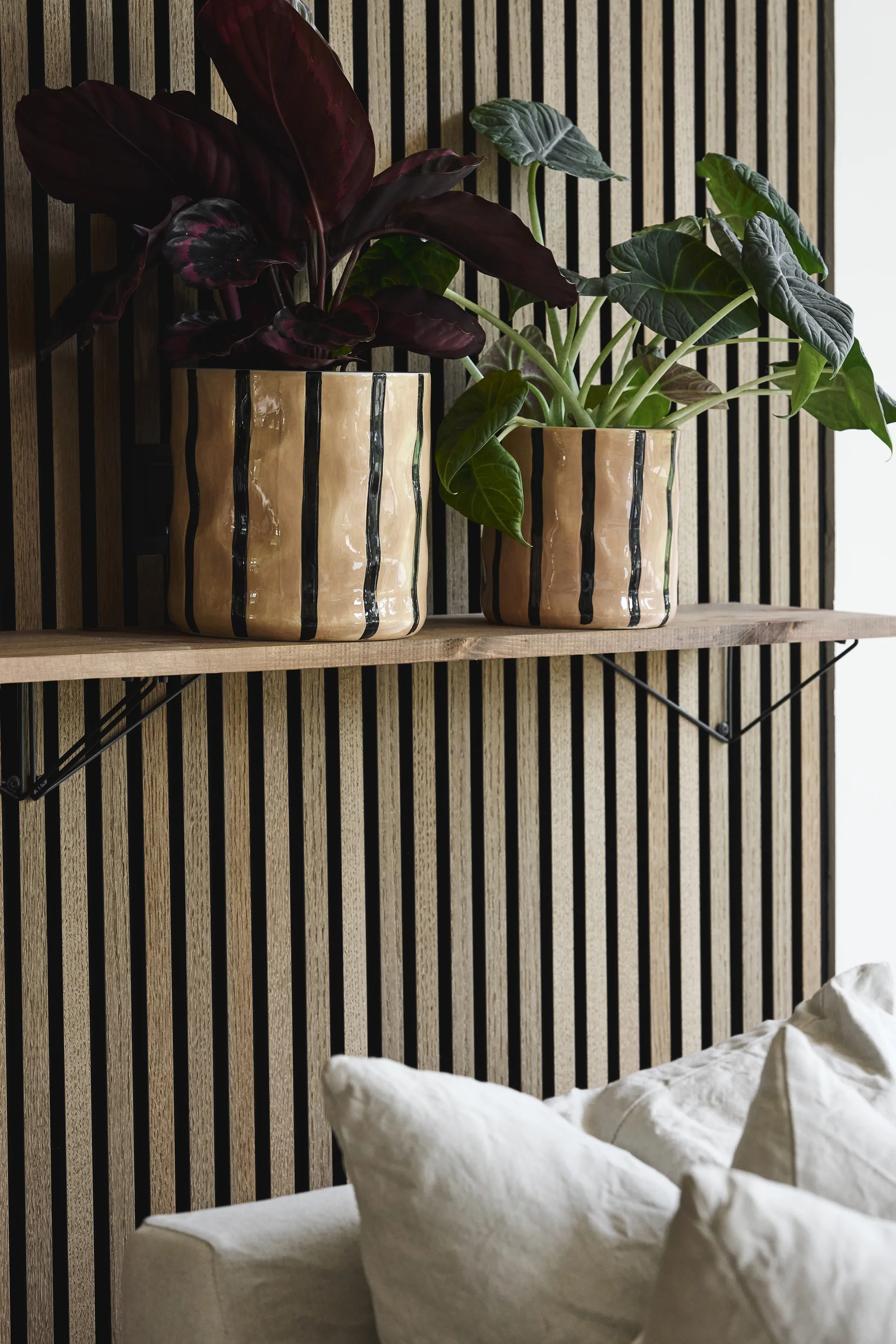Γλάστρα Thrive Ø16 cm, Μπεζ-μαύρο Scandi Living