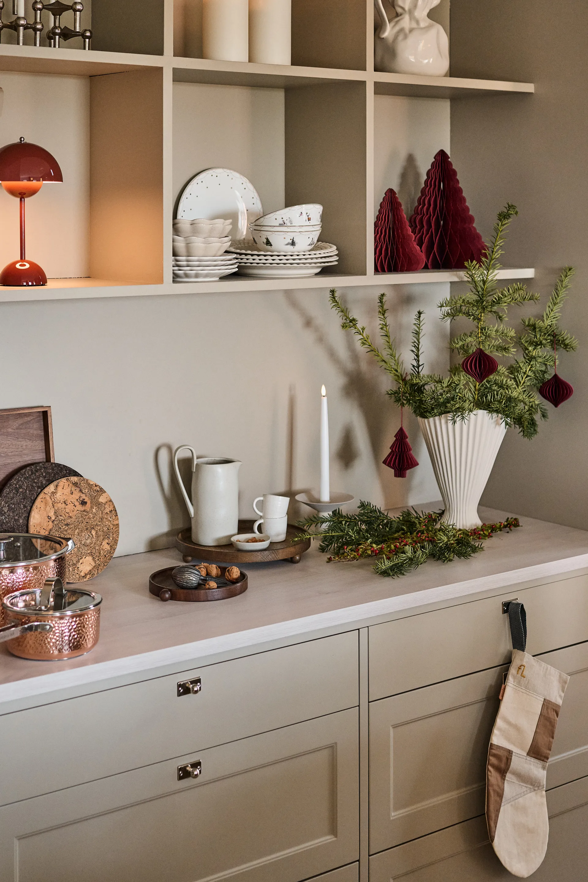 Trees Χριστουγεννιάτικα διακοσμητικά για δέντρο, σε συσκευασία 2 τεμαχίων., Red Scandi Living