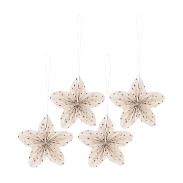 Twinkle στολίδια χριστουγεννιάτικου δέντρου 4-pack - Κόκκινη πουά - Scandi Living