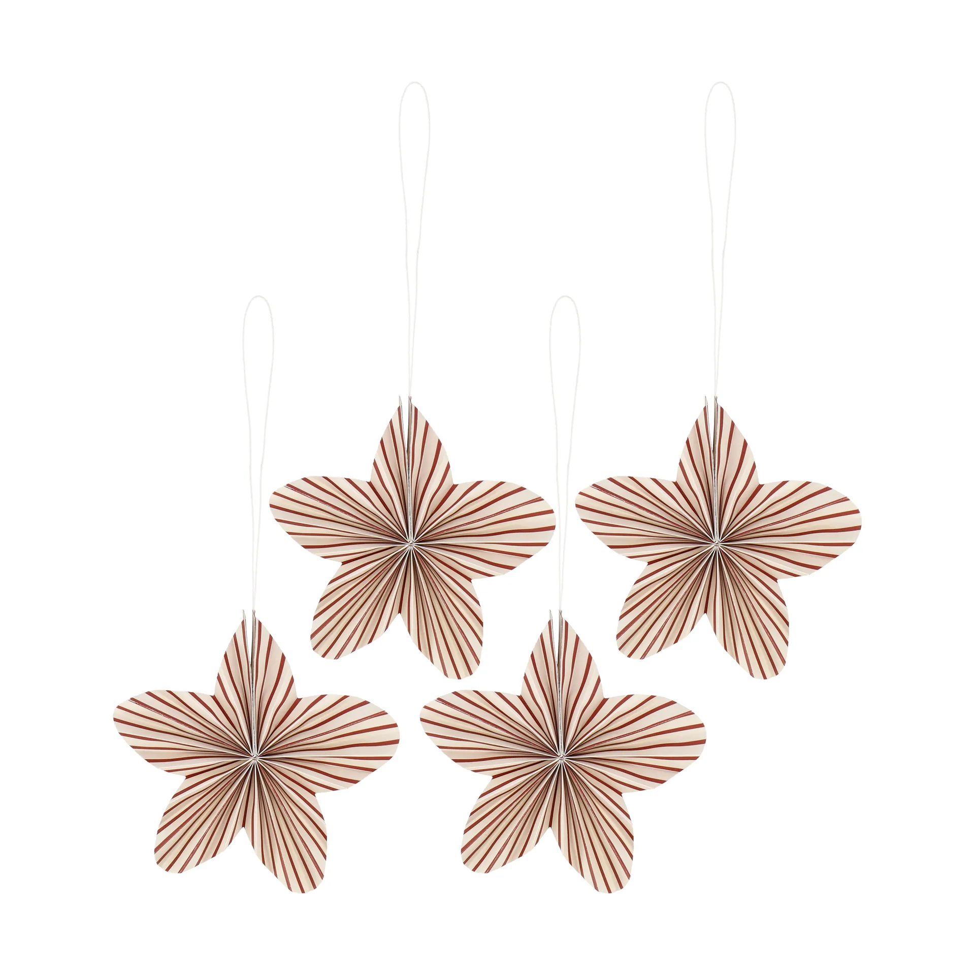Twinkle στολίδια χριστουγεννιάτικου δέντρου 4-pack, Κόκκινο ριγέ Scandi Living