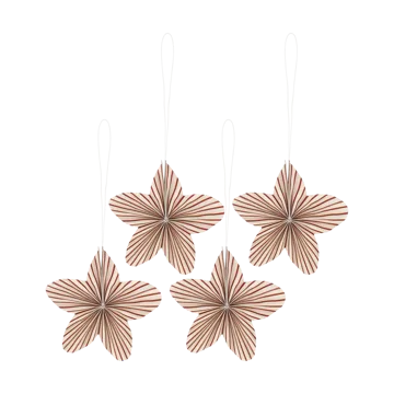 Twinkle στολίδια χριστουγεννιάτικου δέντρου 4-pack - Κόκκινο ριγέ - Scandi Living