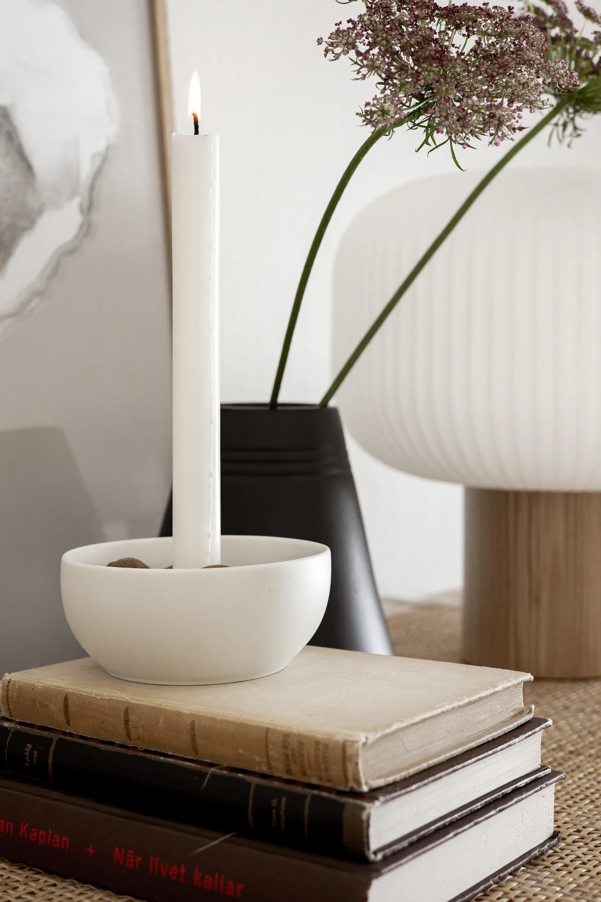 Valley κεριά Ø12 cm, Λευκό Scandi Living