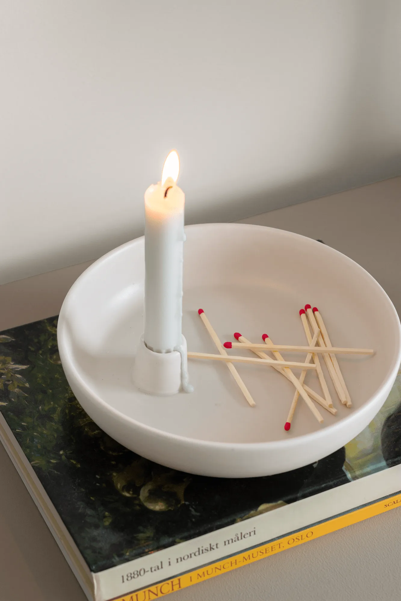 Valley κεριά Ø21 cm, Λευκό Scandi Living