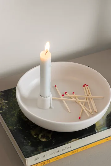 Valley κεριά Ø21 cm - Λευκό - Scandi Living