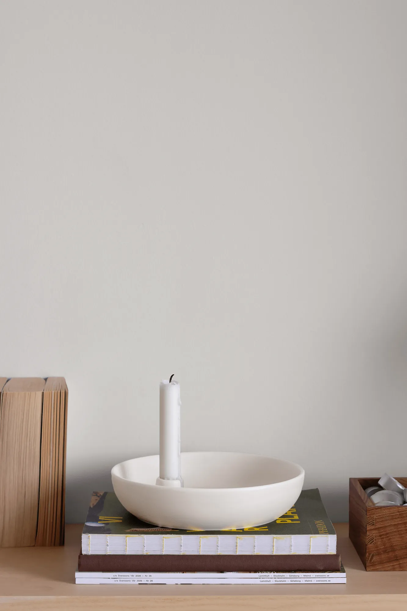 Valley κεριά Ø21 cm, Λευκό Scandi Living