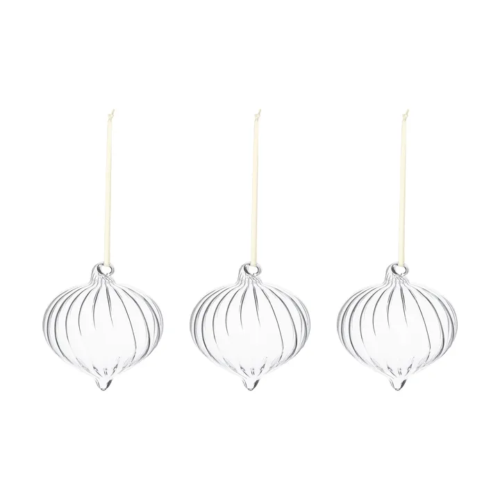 Whisper μπάλα χριστουγεννιάτικου δέντρου 3-pack - Διαφανές - Scandi Living