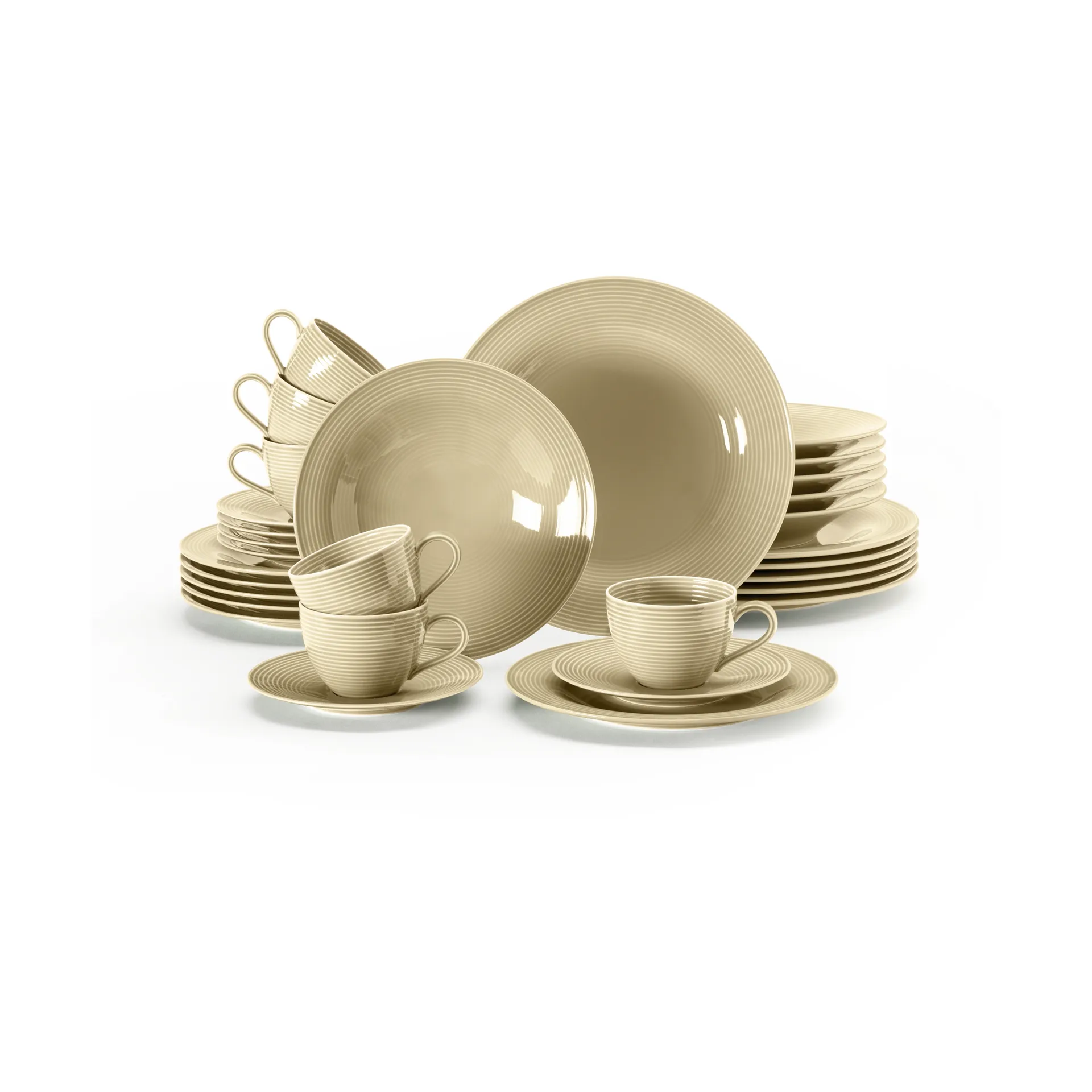 Σετ σερβίτσια Beat 30 τεμαχίων, Sand beige Seltmann Weiden