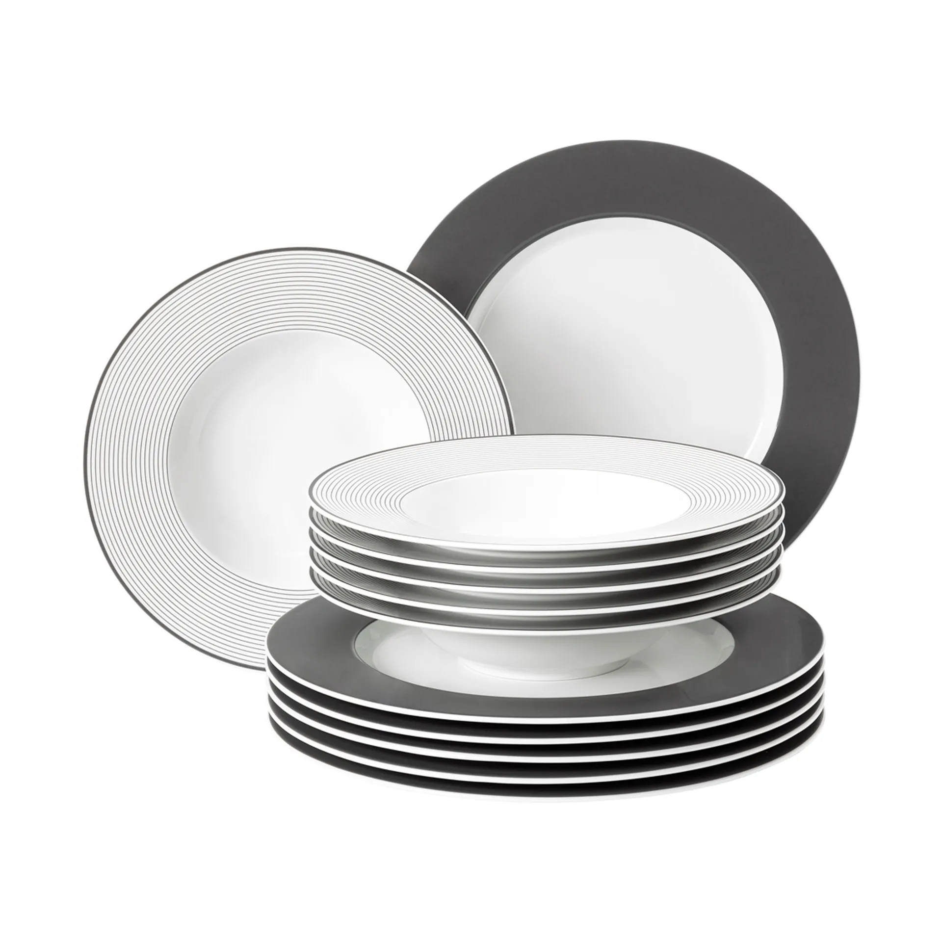 No Limits service set 12 τεμάχια, Antracite Seltmann Weiden