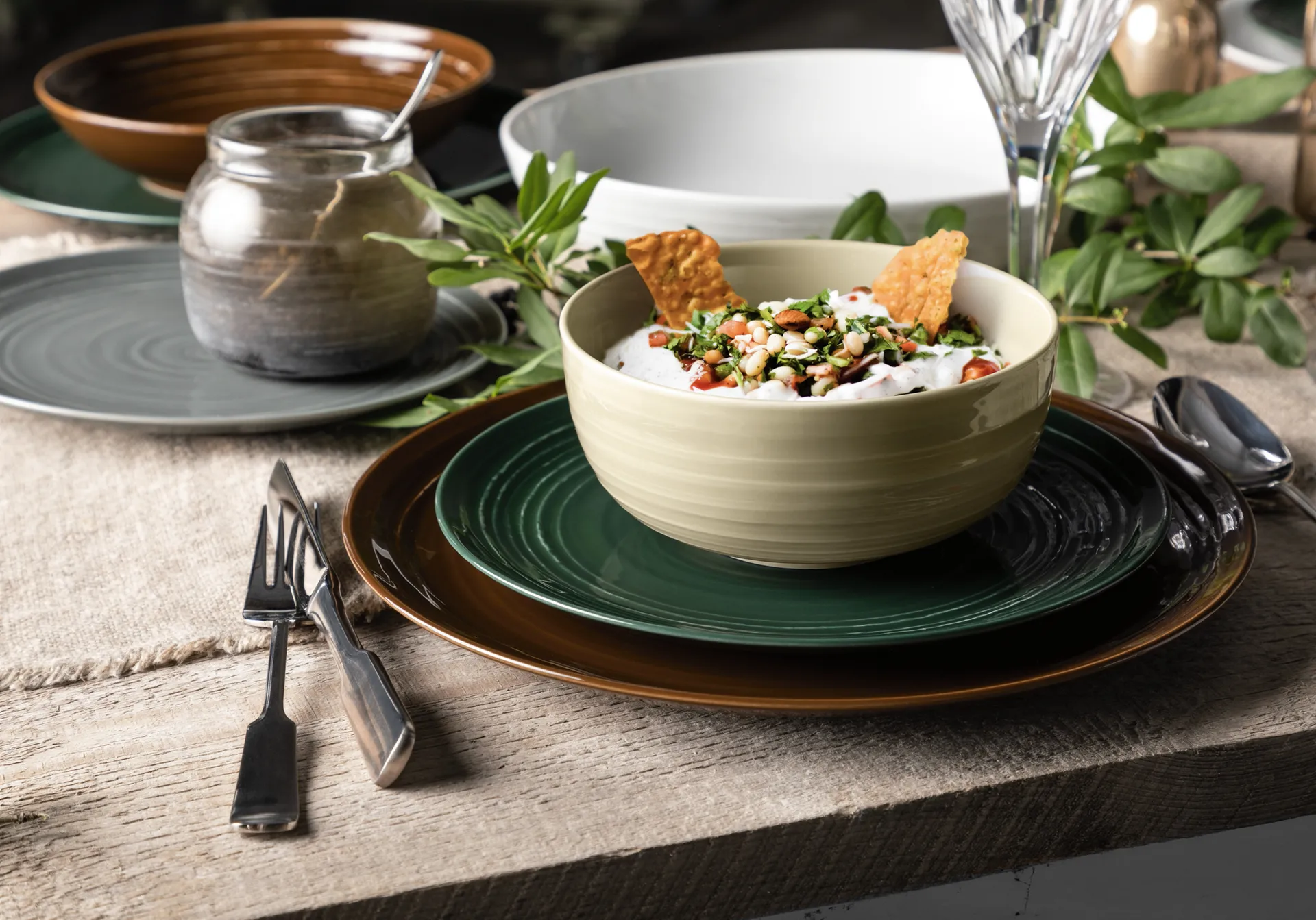 Terra plate Ø17,7 εκ συσκευασία 6 τεμαχίων, Πράσινο του βρύου Seltmann Weiden