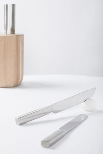 Σετ μαχα�ιριών και βάση με μπλοκ μαχαιριών 5 τεμαχίων - Wood-steel grey - Serax