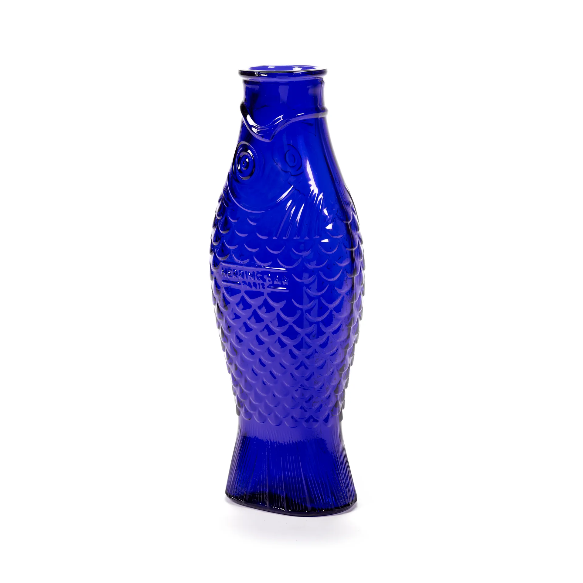 Fish & Fish γυάλινο μπουκάλι 85 cl, Cobalt blue Serax