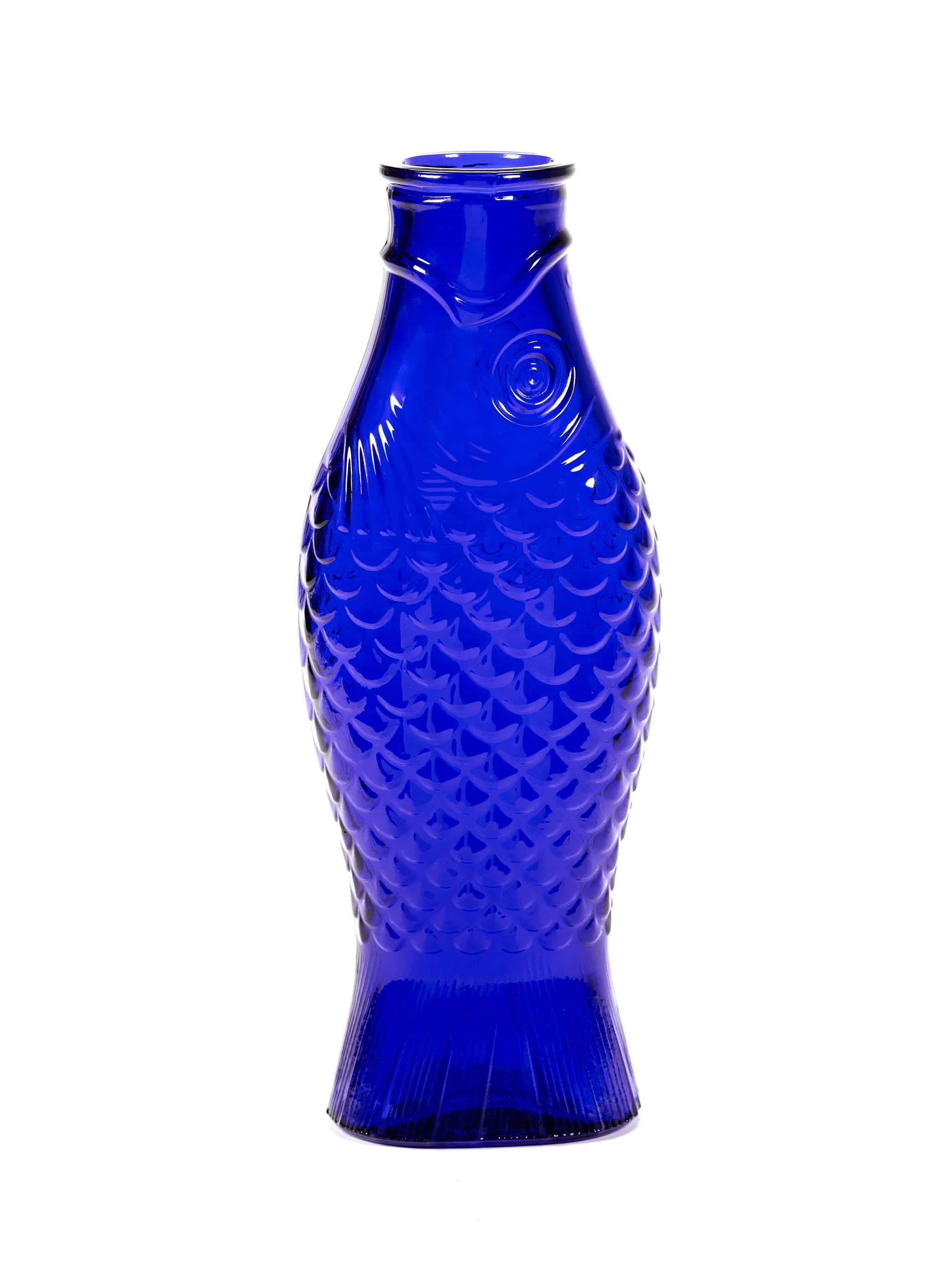 Fish & Fish γυάλινο μπουκάλι 85 cl, Cobalt blue Serax