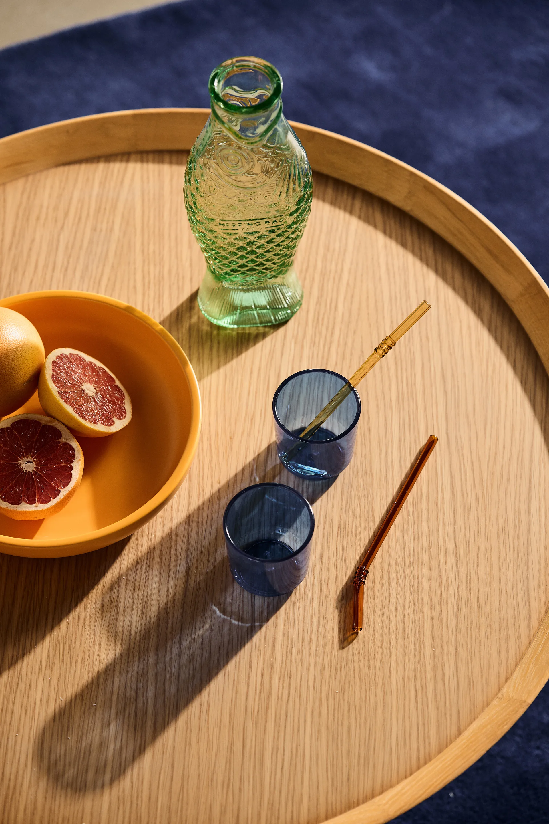 Fish & Fish γυάλινο μπουκάλι 85 cl, πράσινο Serax