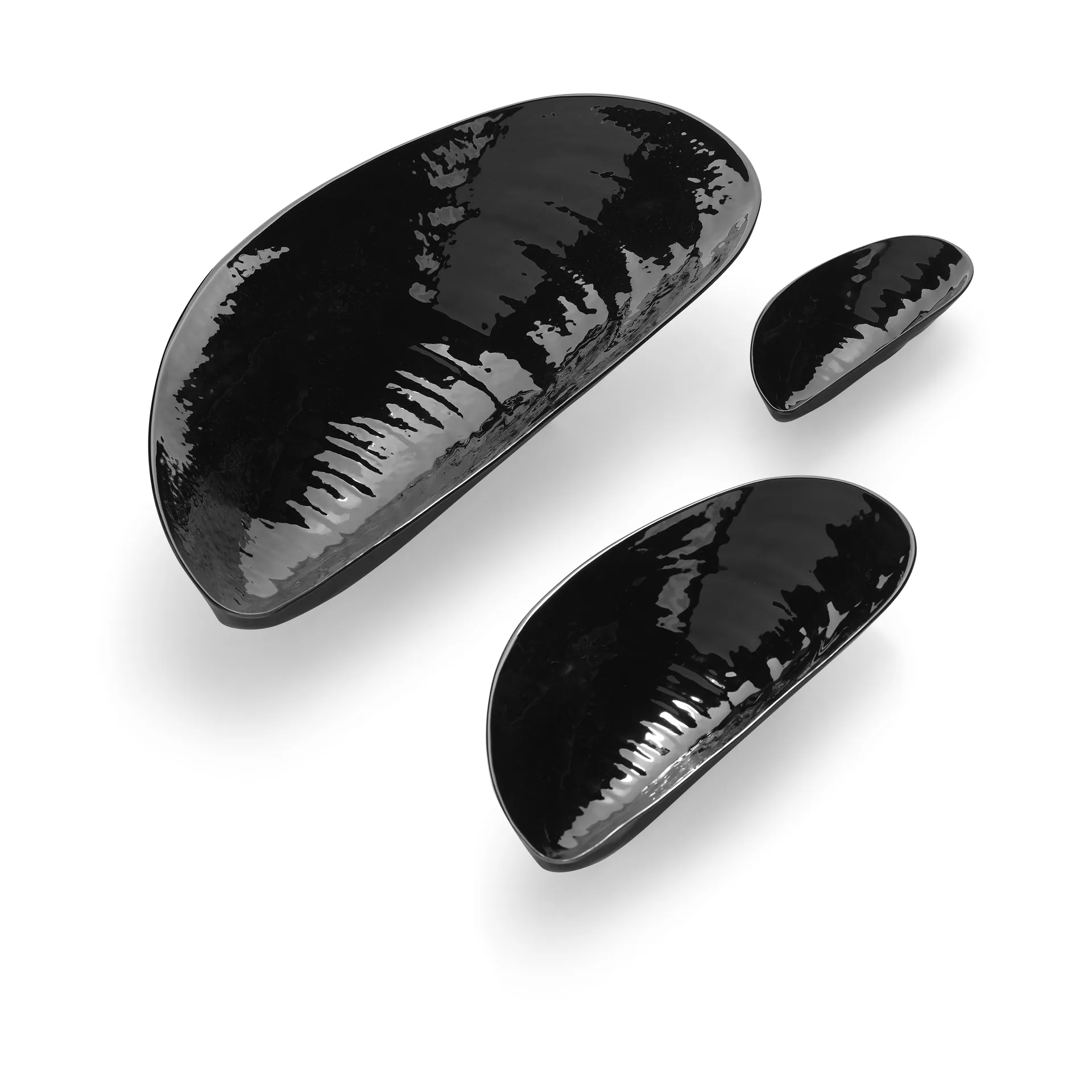 Τα αντικείμενα Mouleversants Marcel schaal L 21,5x46 cm, Black Serax