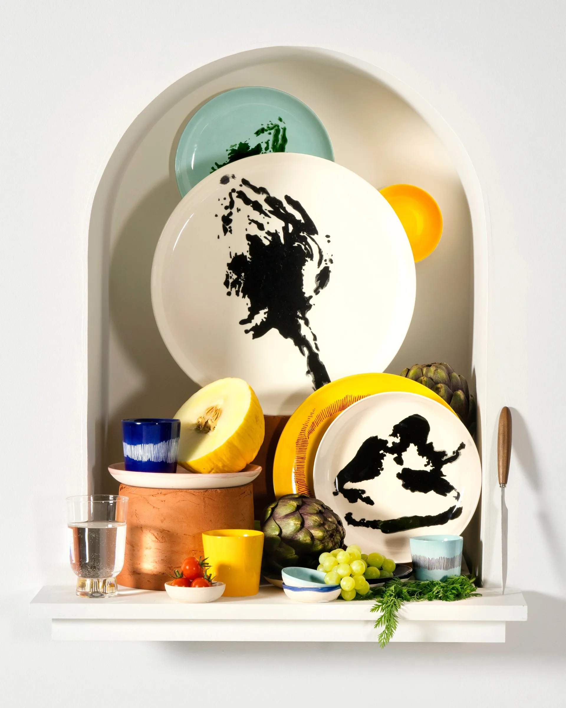 Ottolenghi Feast φλιτζάνια καφέ 25 cl συσκευασία 4 τεμαχίων, Dark blue-white Serax