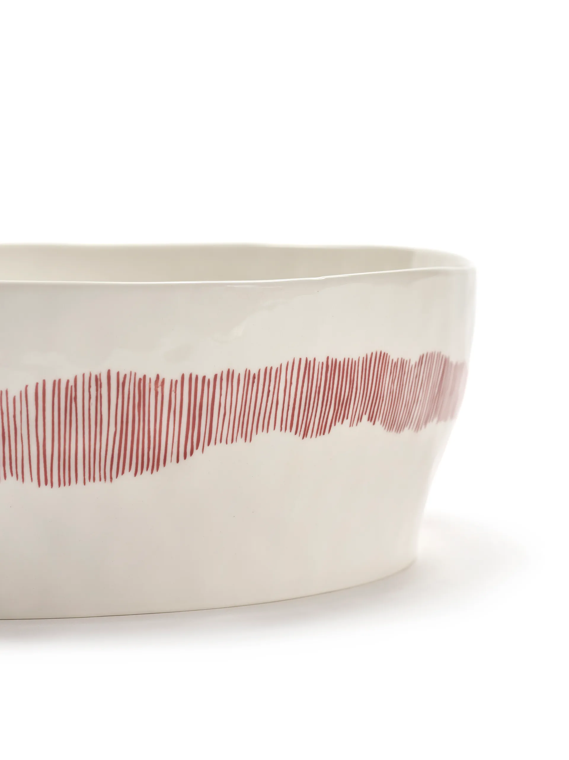 Ottolenghi Feast μπολ σαλάτας Ø27,5 cm, White stripes-red Serax