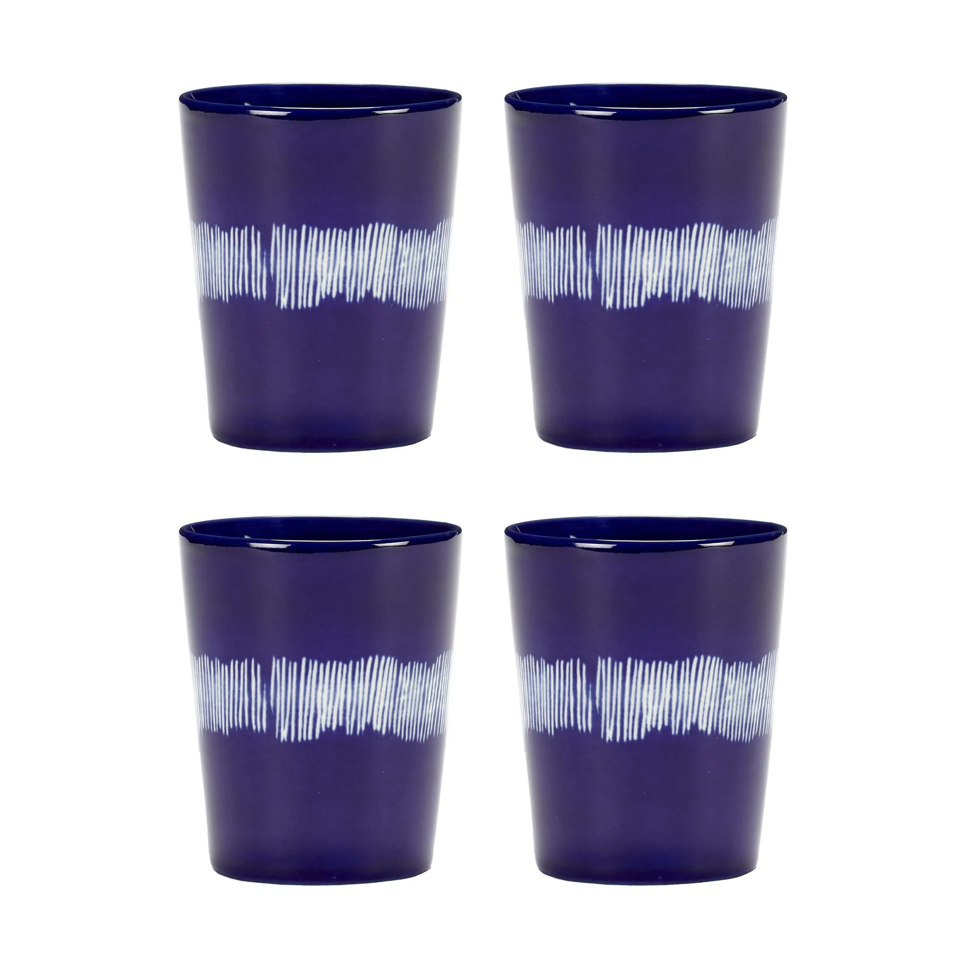 Ottolenghi Feast φλιτζάνι τσαγιού 33 cl συσκευασία 4 τεμαχίων, Dark blue-white Serax