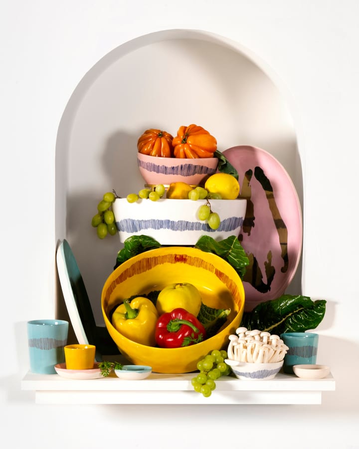 Ottolenghi Feast πιάτο L Ø26,5 cm συσκευασία 2 τεμαχίων, Yellow stripes-red Serax