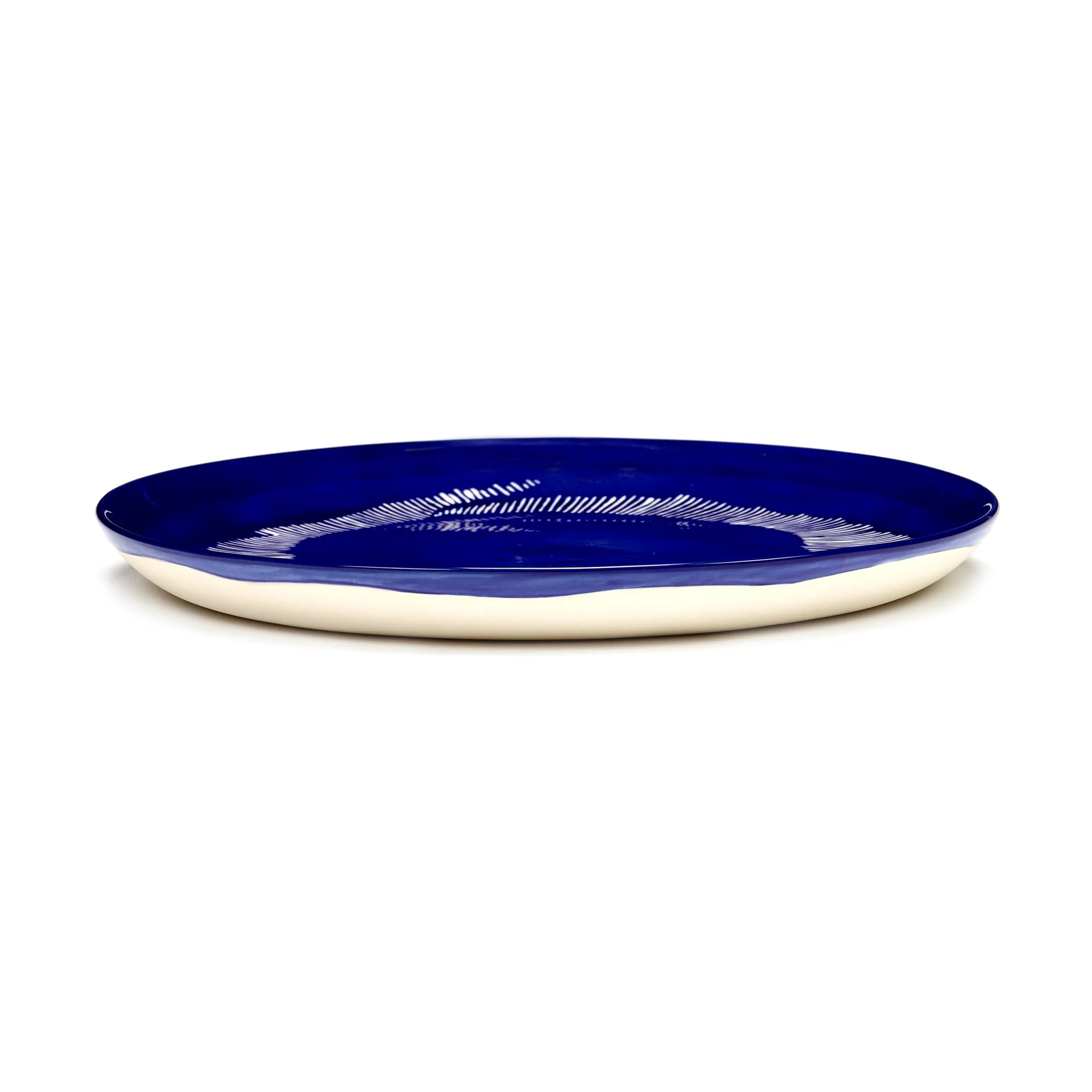 Ottolenghi Feast πιάτο M Ø22,5 cm συσκευασία 2 τεμαχίων, Dark blue stripes-white Serax