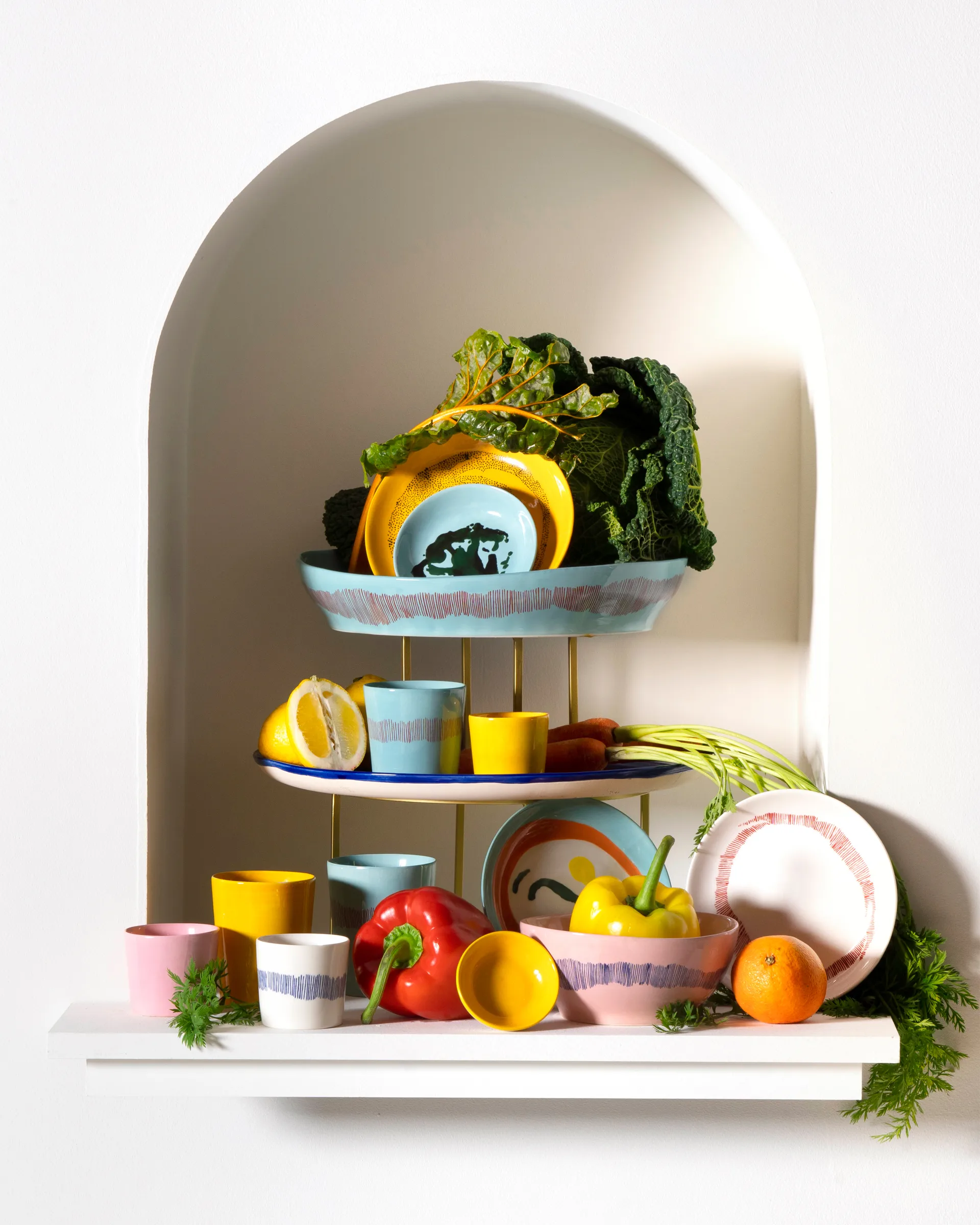 Ottolenghi Feast μπολ S Ø15 cm συσκευασία 4 τεμαχίων, Azure stripes-red Serax