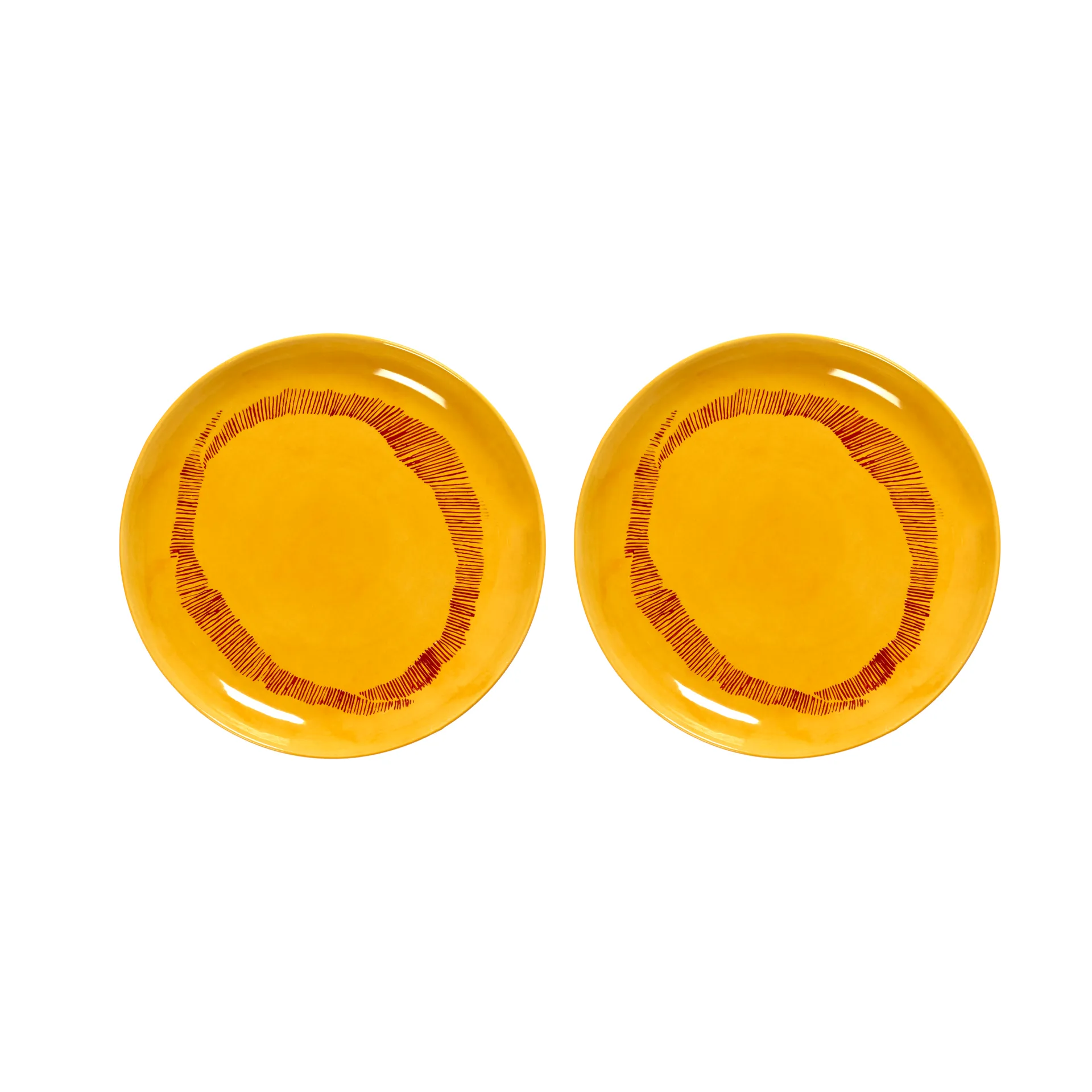 Ottolenghi Feast πιάτο S Ø19 cm συσκευασία 2 τεμαχίων, Yellow stripes-red Serax