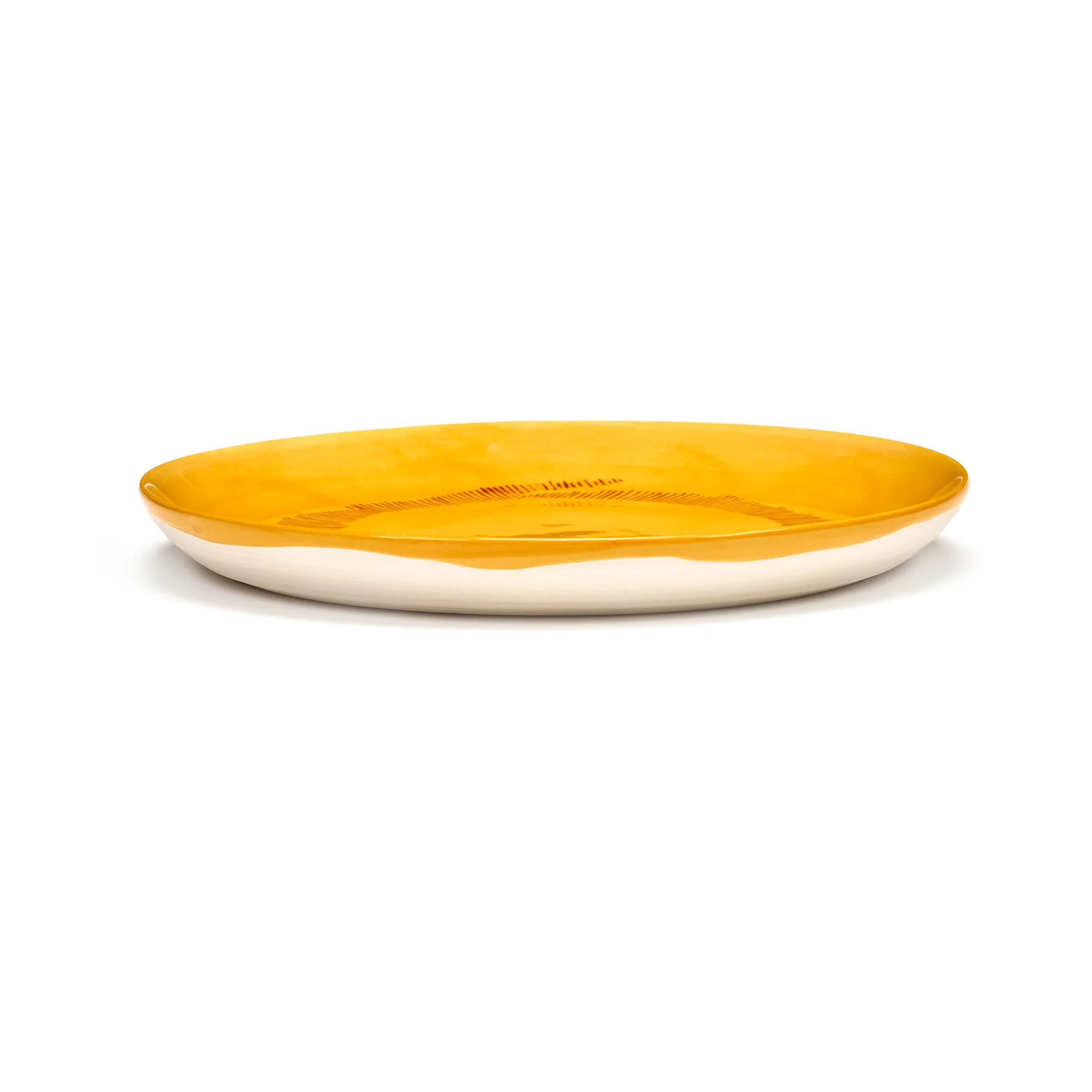Ottolenghi Feast πιάτο S Ø19 cm συσκευασία 2 τεμαχίων, Yellow stripes-red Serax