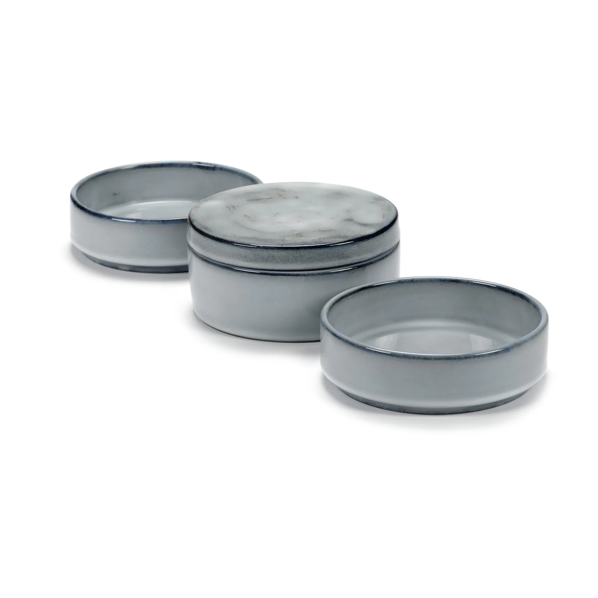 Μπολ, Pure, 3 τεμάχια στοιβαζόμενα 14 εκ, Μπλε Serax