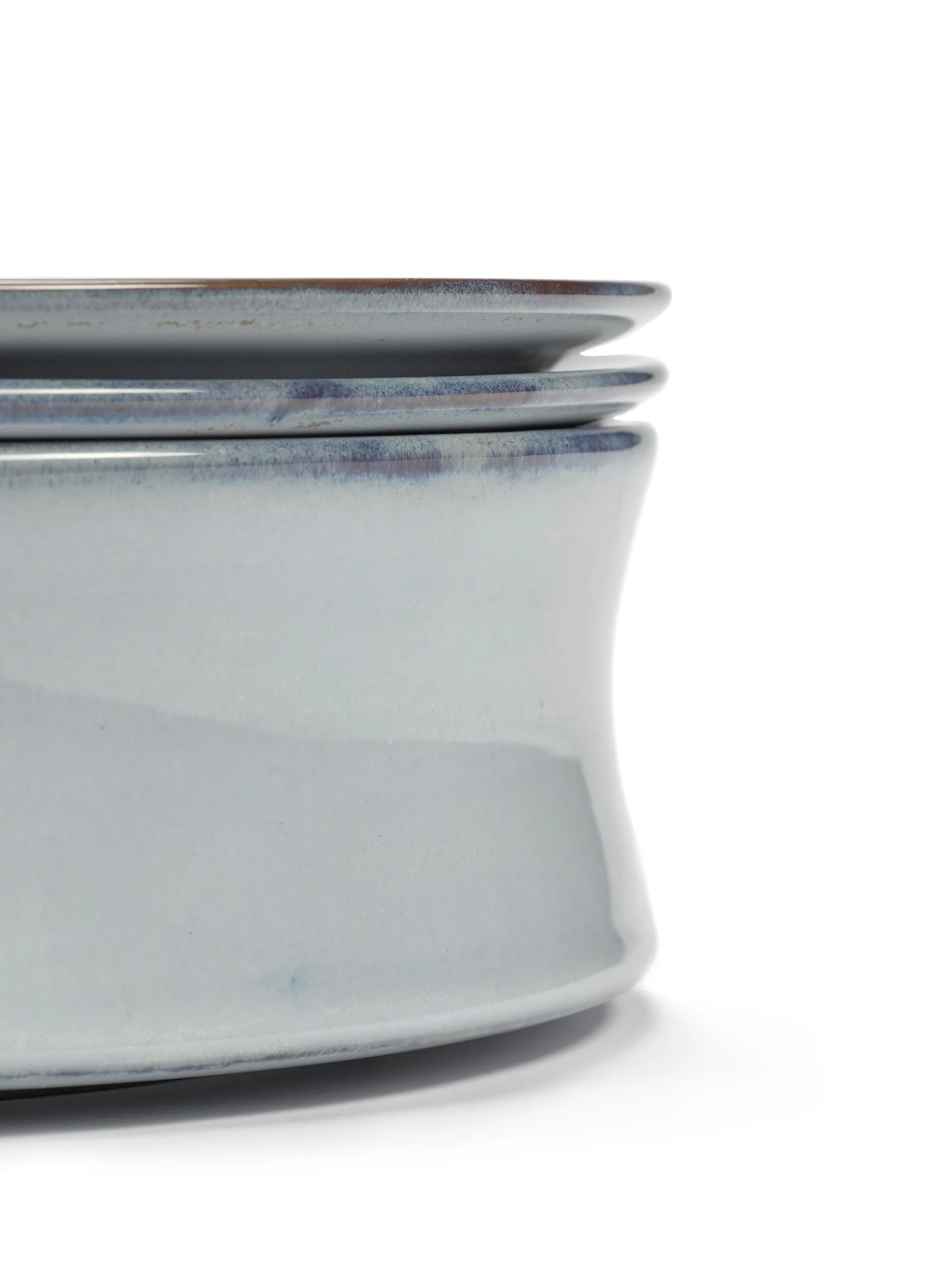 Σετ μπολ και πιατών, Pure, 3 τεμάχια, Μπλε Serax