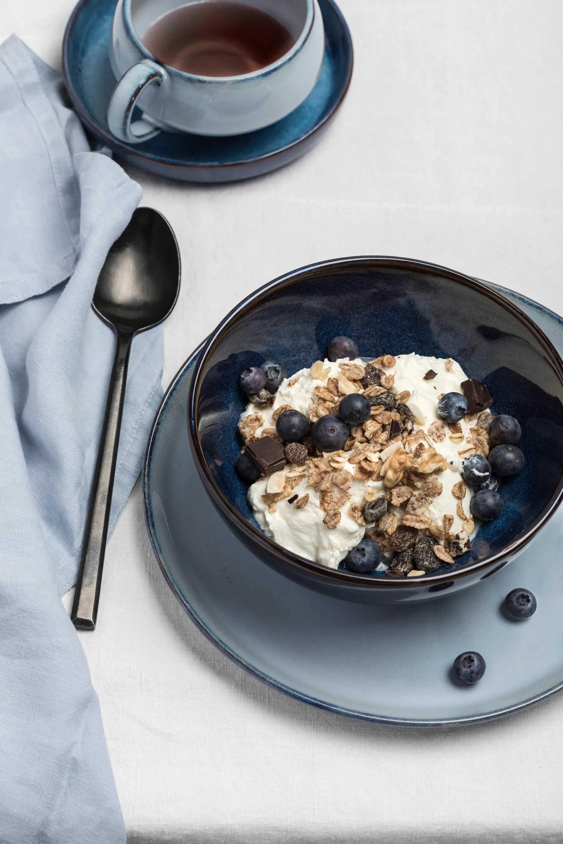 Πιάτο, Pure, με σμάλτο, M 23,5 εκ, Μπλε Serax