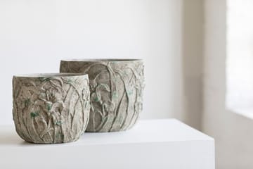 Ρουστίκ γλάστρα με μοτίβο λουλουδιών S 25.5 cm - Γκρι - Serax