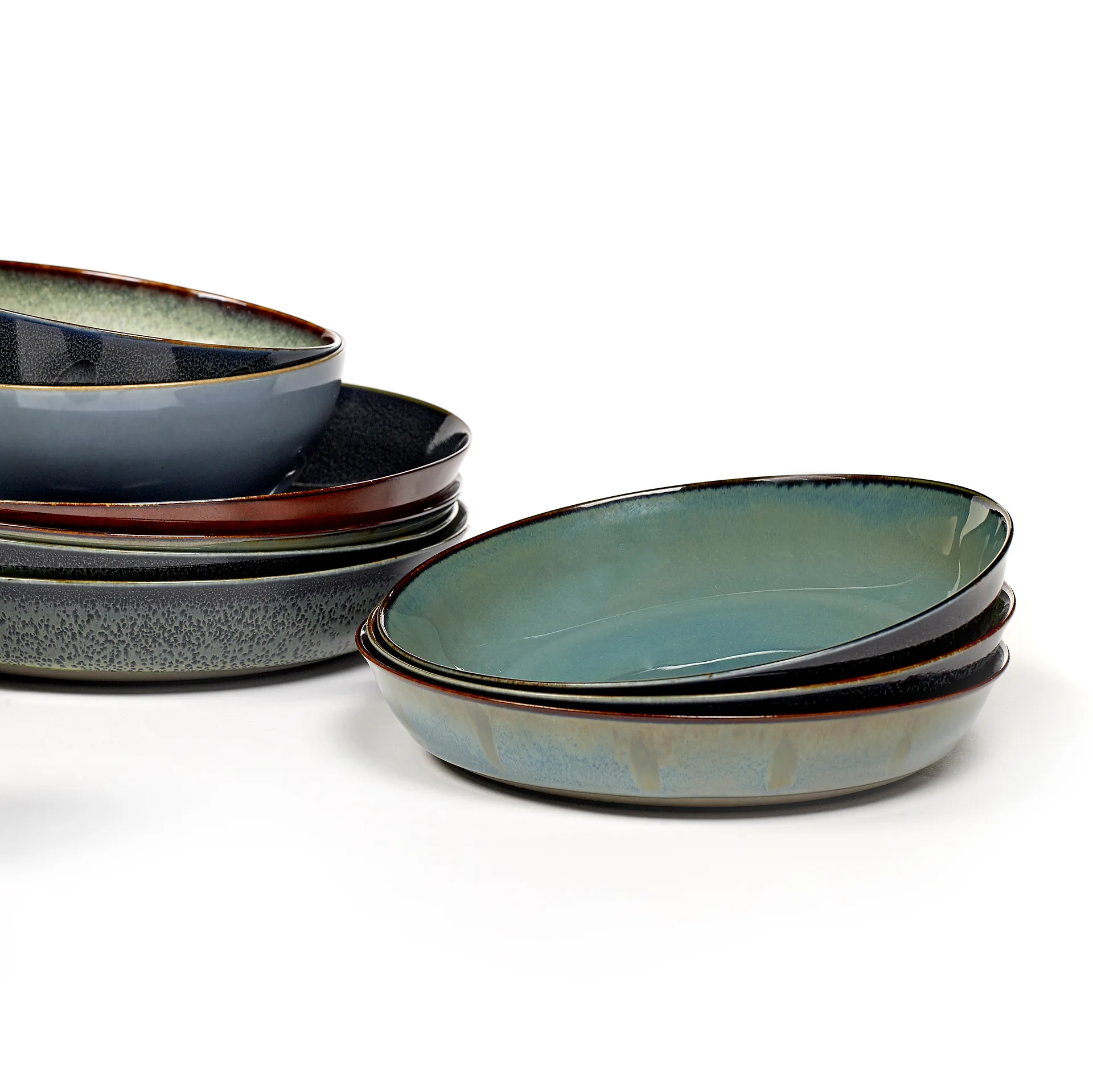 Terres de Rêves μικρό πιάτο 17,5 cm, φιμέ μπλε-σκούρο μπλε Serax