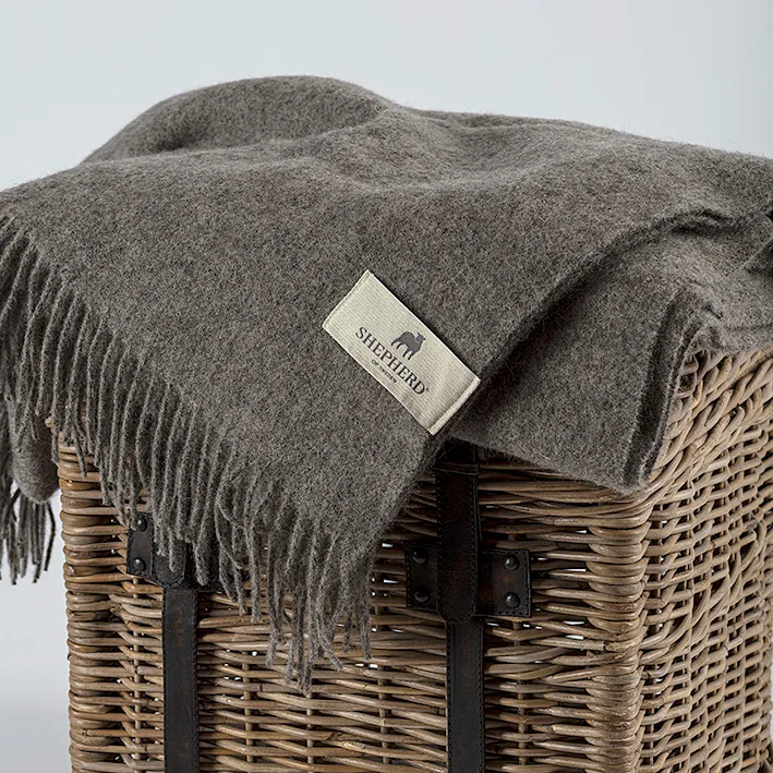 Leia μάλλινο ριχτάρι 130x200 cm, Γρανίτης Shepherd of Sweden