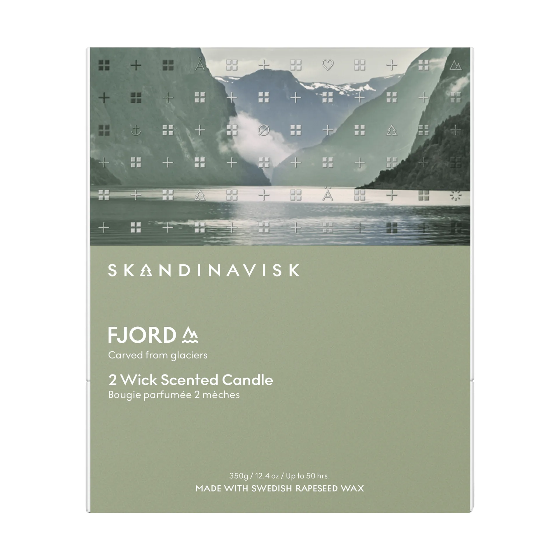 Fjord αρωματικό κερί, 350 g, 2 φυτίλια Skandinavisk