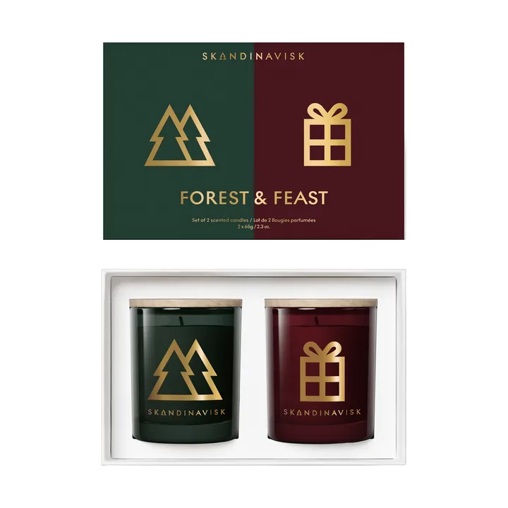 Forest & Feast σετ δώρου αρωματικών κεριών 2 τεμάχια - 65 g - Skandinavisk