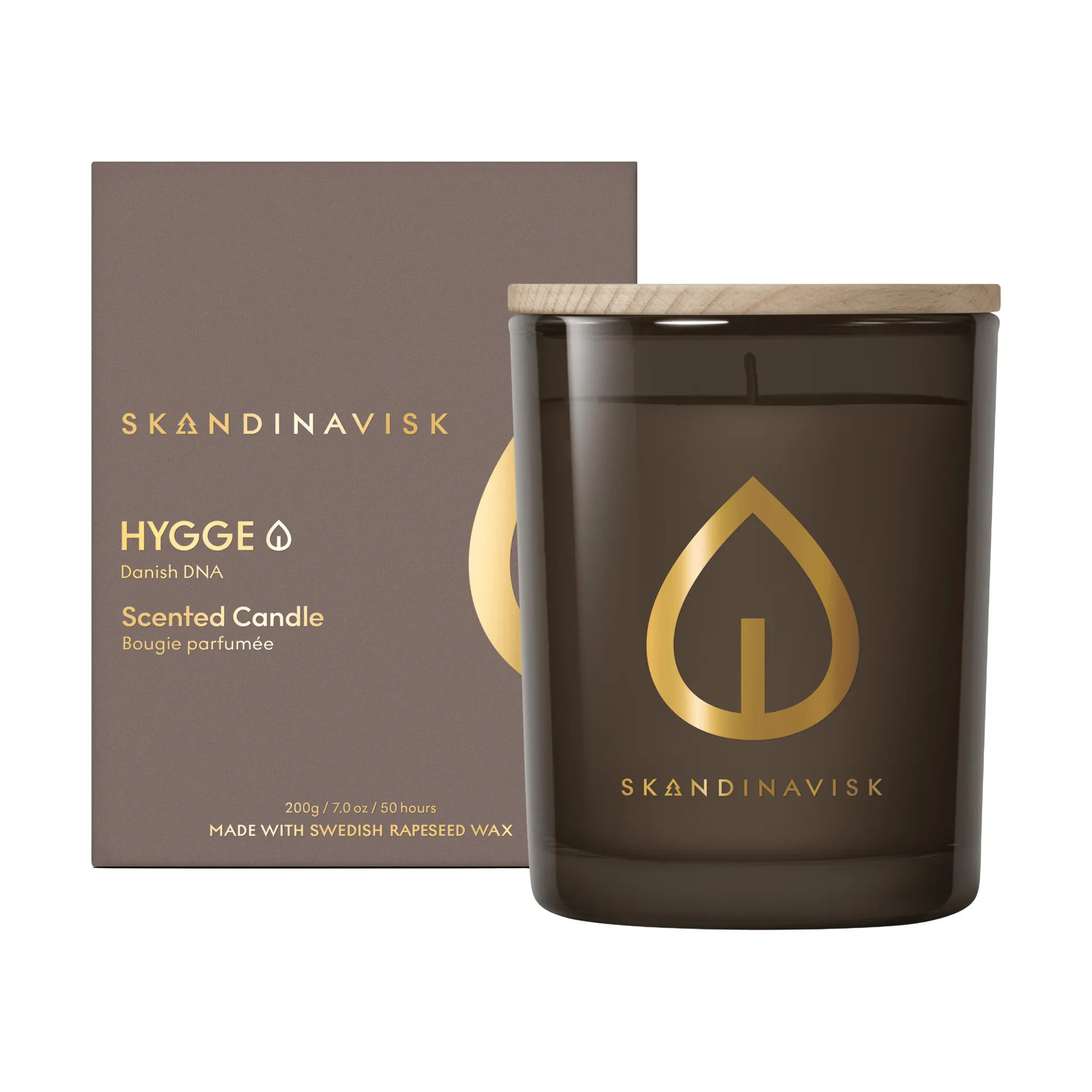 Hygge Gold Symbol αρωματικό κερί, 200 g Skandinavisk