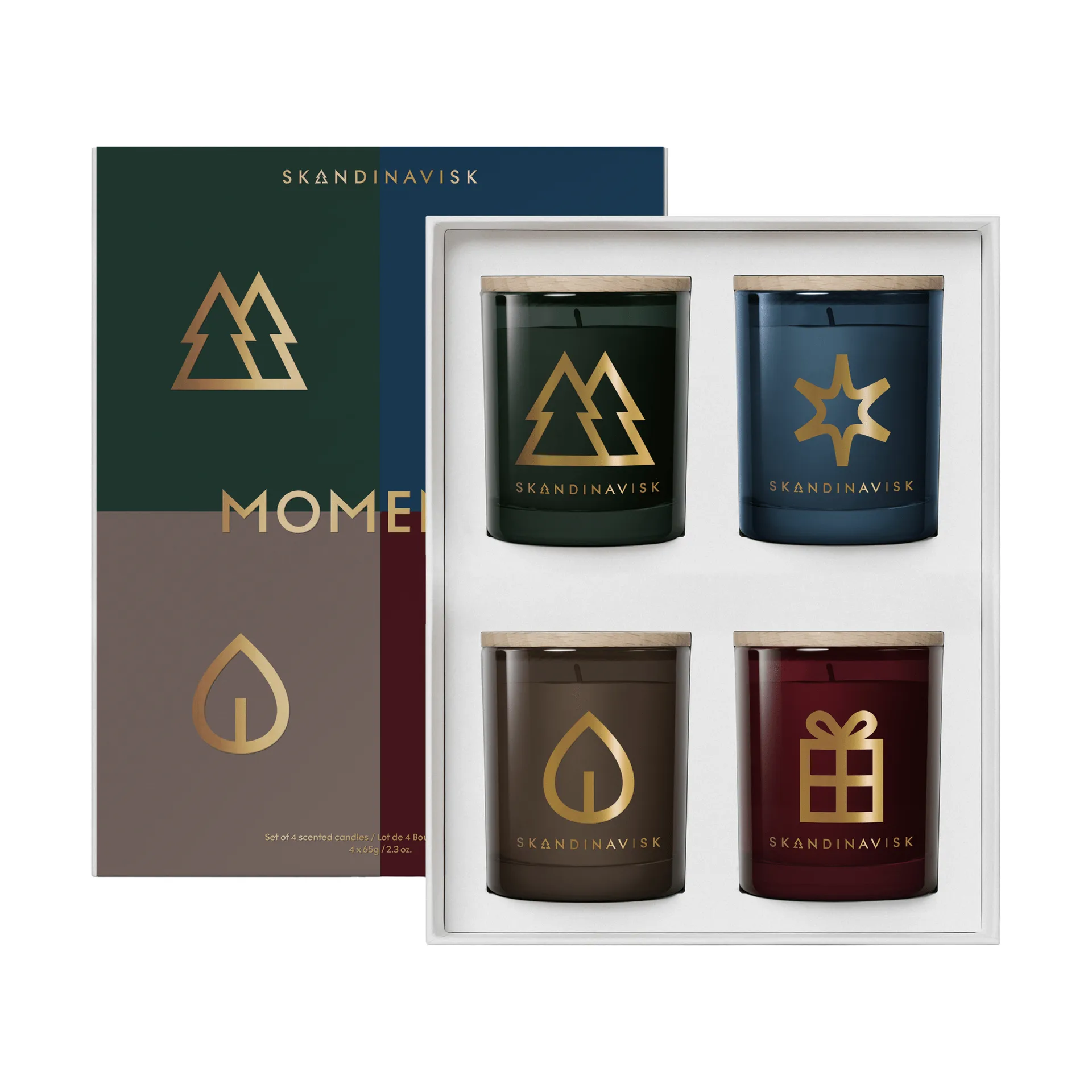 Moments σετ δώρου με αρωματικά κεριά 4 τεμαχίων, 65 g Skandinavisk